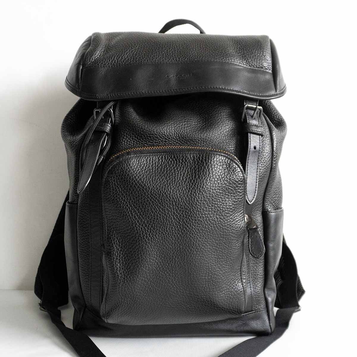 【美品】COACH 【F72311/ペブル レザー ヘンリー バック パック リュックサック】レザー リュック コーチ バッグ 2404523拍卖