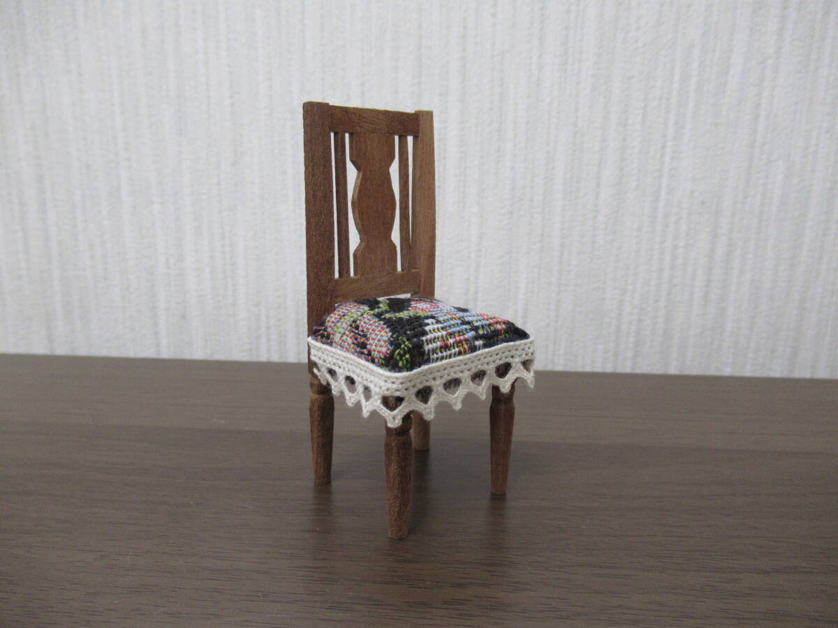 ハンドメイド★ミニチュア★1/12スケール★木製家具★ゴブラン織りチェア★B拍卖