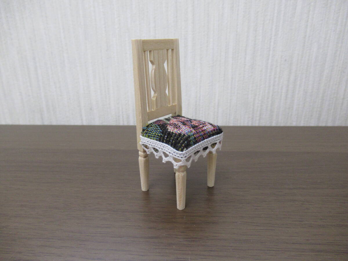 ハンドメイド★ミニチュア★1/12スケール★木製家具★ゴブラン織りチェア★F拍卖