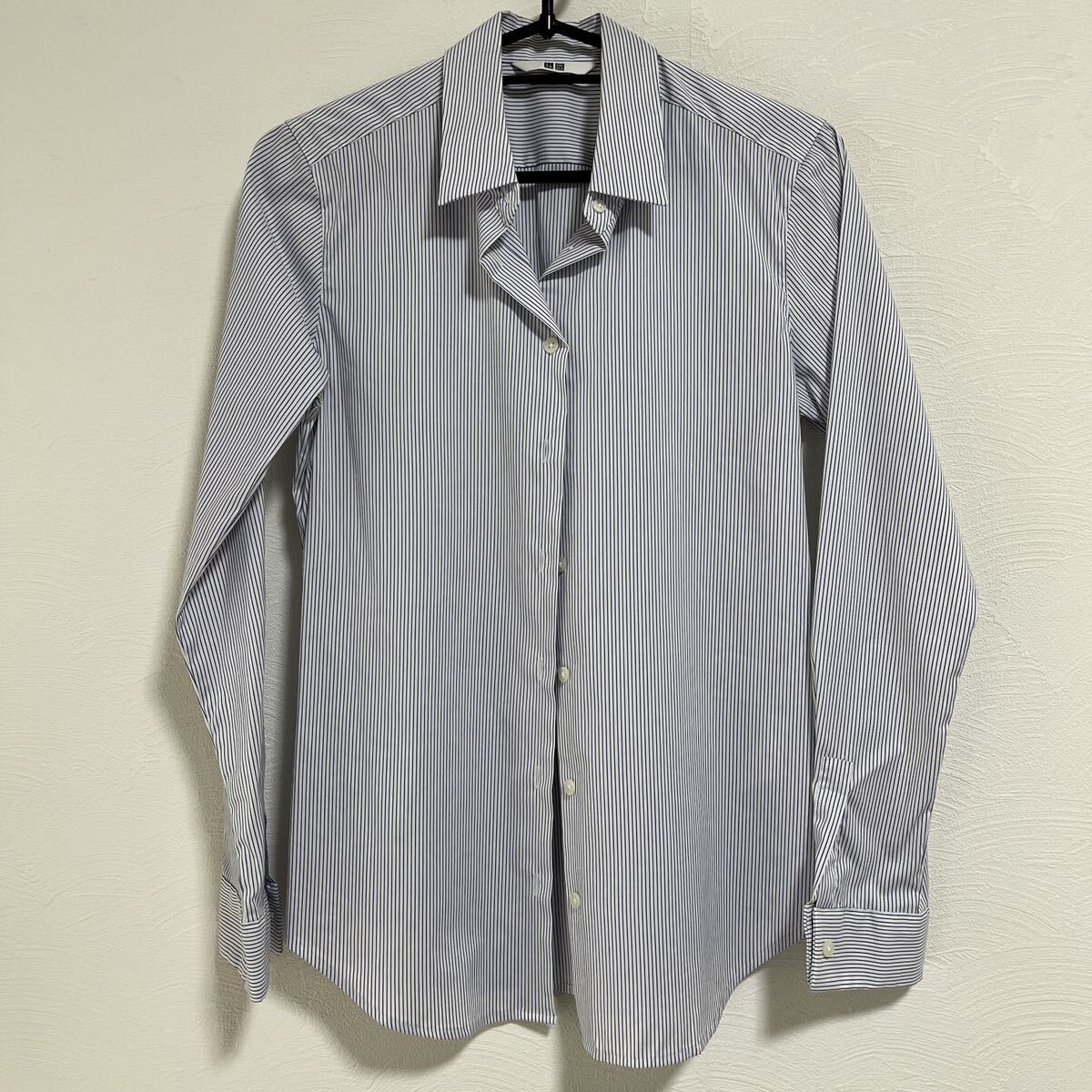 お値下げ!送料込! UNIQLO ストライプ長袖シャツ ノンアイロン used拍卖