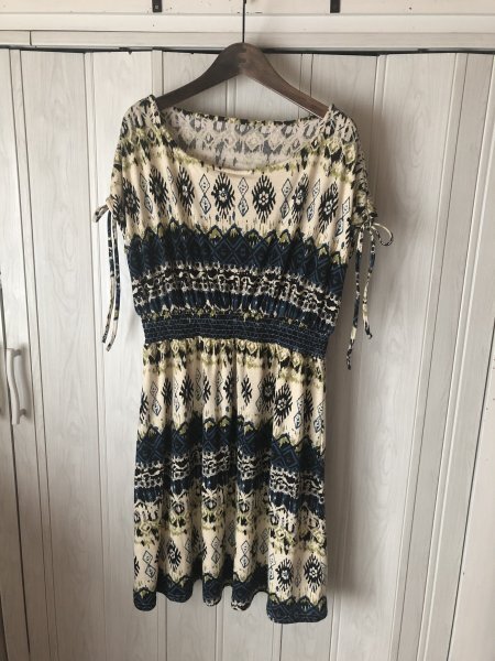 ◆ネイティブ柄のチュニックワンピース/アンダーワンピース付き/LL◆sp拍卖