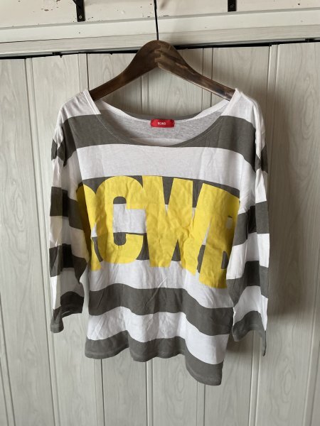 ◆RCWB/ロデオクラウンズ/ロゴ入りボーダーカットソー◆b拍卖