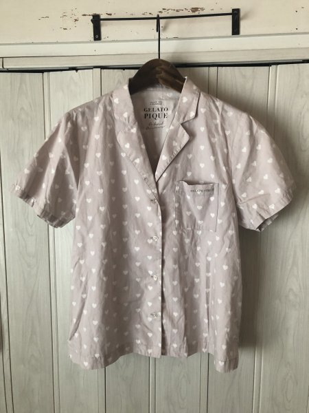 ◆GELATO PIQUE/ジェラートピケ/ハート柄の半袖シャツ/ハウスウエア◆n2拍卖
