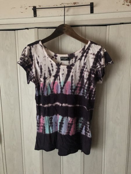 ◆HiPPi CHiC/ヒッピーシック/ダイダイ柄の半袖Tシャツ◆p5/3拍卖