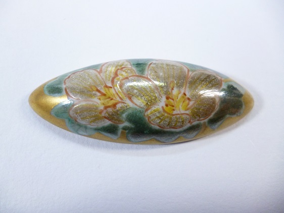 Ж 九谷焼 帯留め Ж 九谷焼き 九谷 拍卖