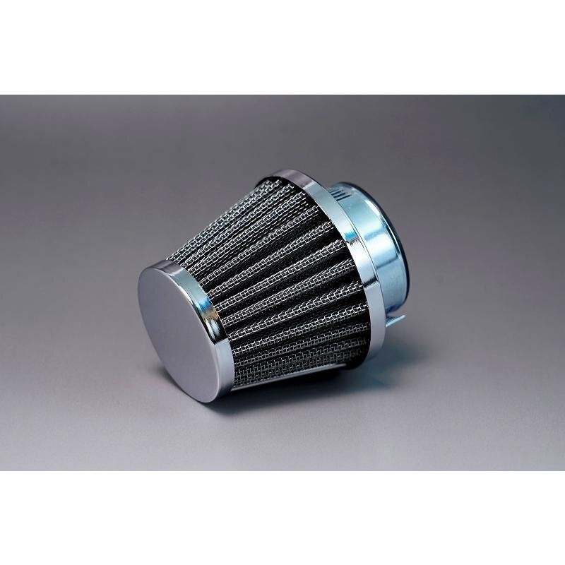 テーパー形状レーシングパワーフィルター(エアフィルター) 44mm(44パイ) ストレート メッキ拍卖