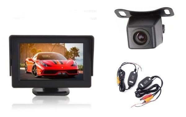 ワイヤレスバックカメラセット 4.3インチモニター+バックカメラ+ワイヤレスキット拍卖