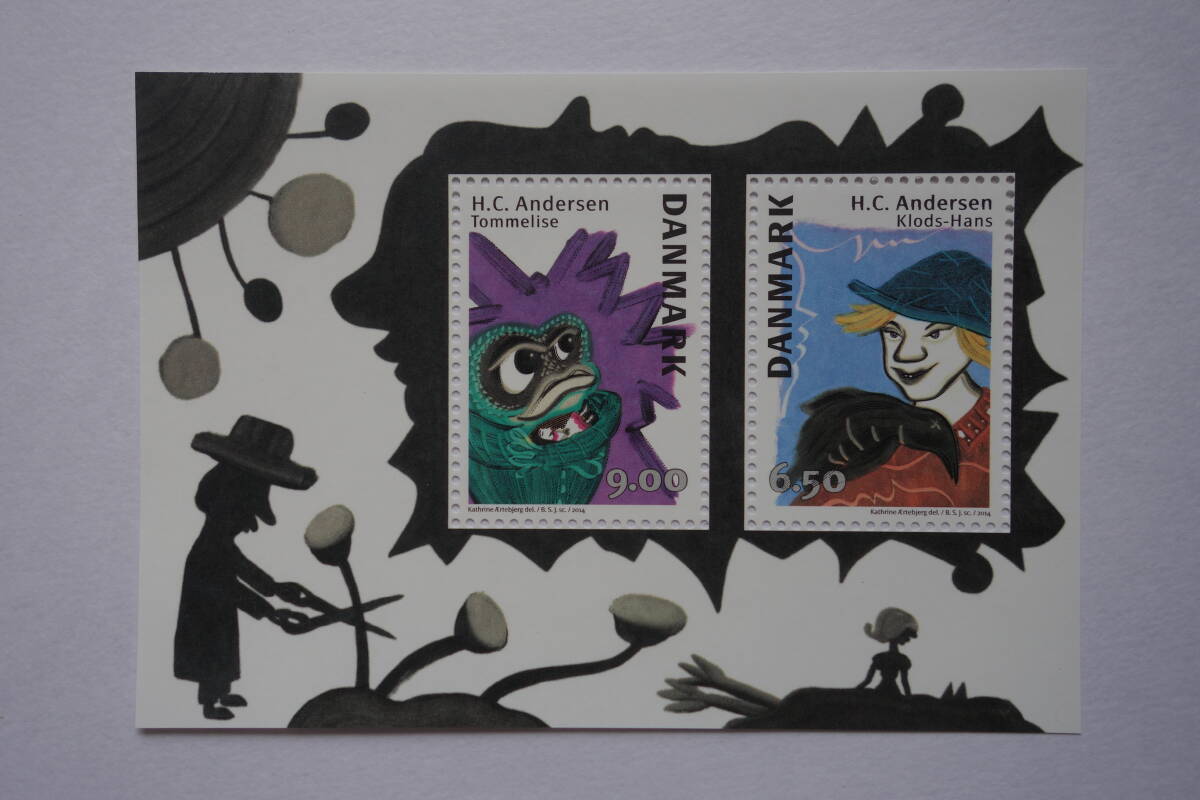 外国切手:デンマーク切手 「ハンス・クリスチャン・アンデルセン」 小型シート 未使用拍卖