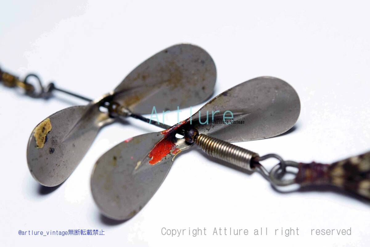 PFLUGER TAMDEM SPINNER OH.USA C1880年後期(5732-115)VINTAGE RARE METAL LURE, 希少蒐集家向けヴィンテージメタルルアー、オールドルアー拍卖