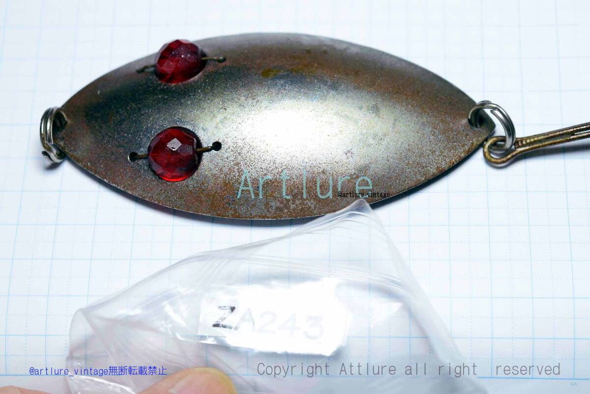 RED EYE MUSKIE HOFSCHNEIDER CORP.(za243-129)VINTAGE RARE METAL LURE, 希少蒐集家向けヴィンテージメタルルアー、オールドルアー、拍卖