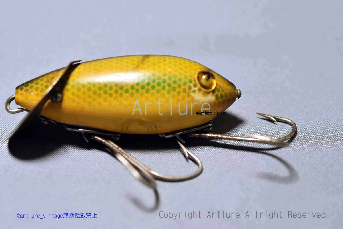 VINTAGE WOODEN LURE HEDDON MIDGIT crab wiggler "1950( 8269-58)USA MADE #OLDLURE #ARTLURE_VINTAGE #ヴィンテージルアー拍卖