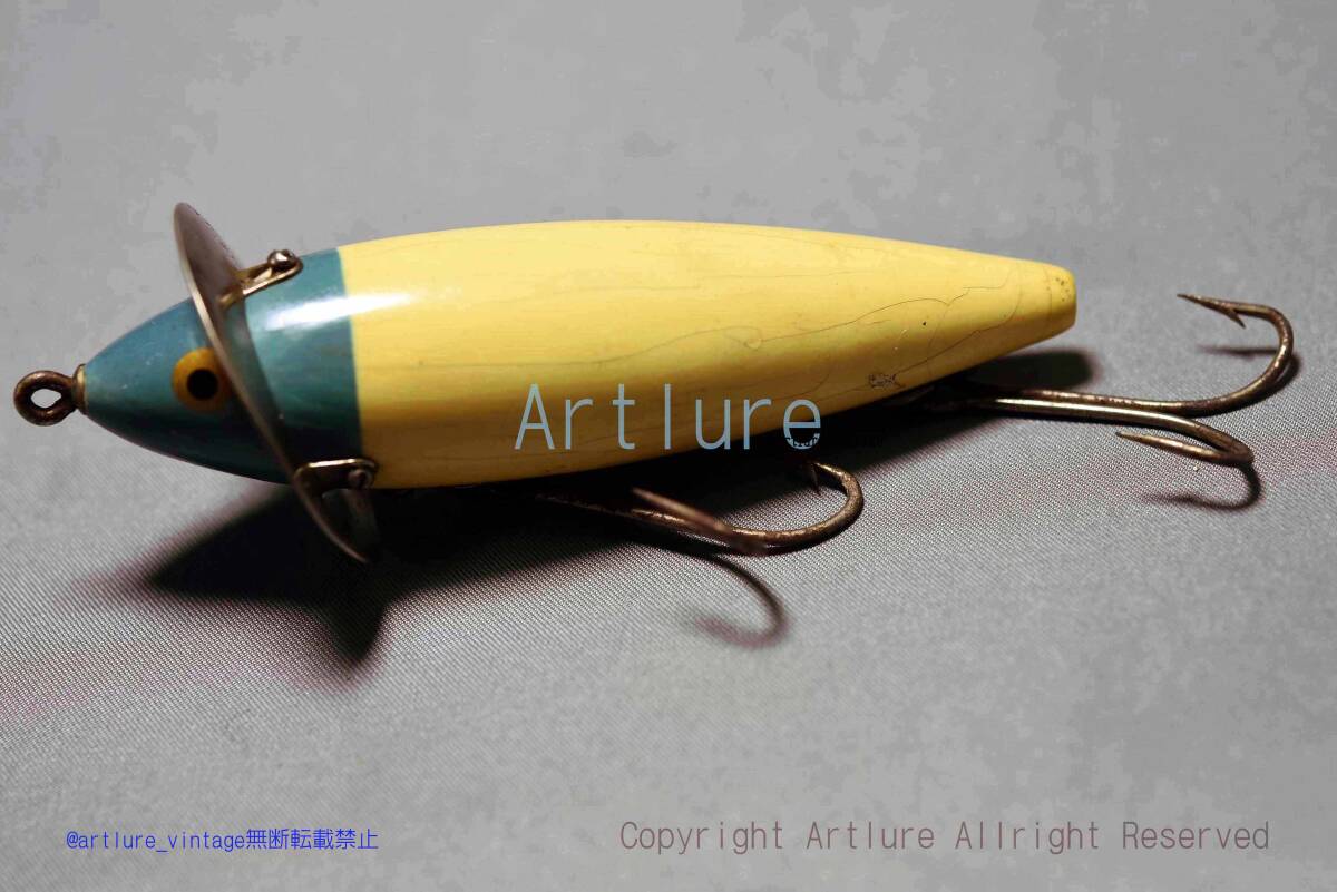 VINTAGE WOODEN LURE HEDDON 210 SURFACE (6769-58 )USA MADE #OLDLURE #ARTLURE_VINTAGE #ヴィンテージルアー拍卖