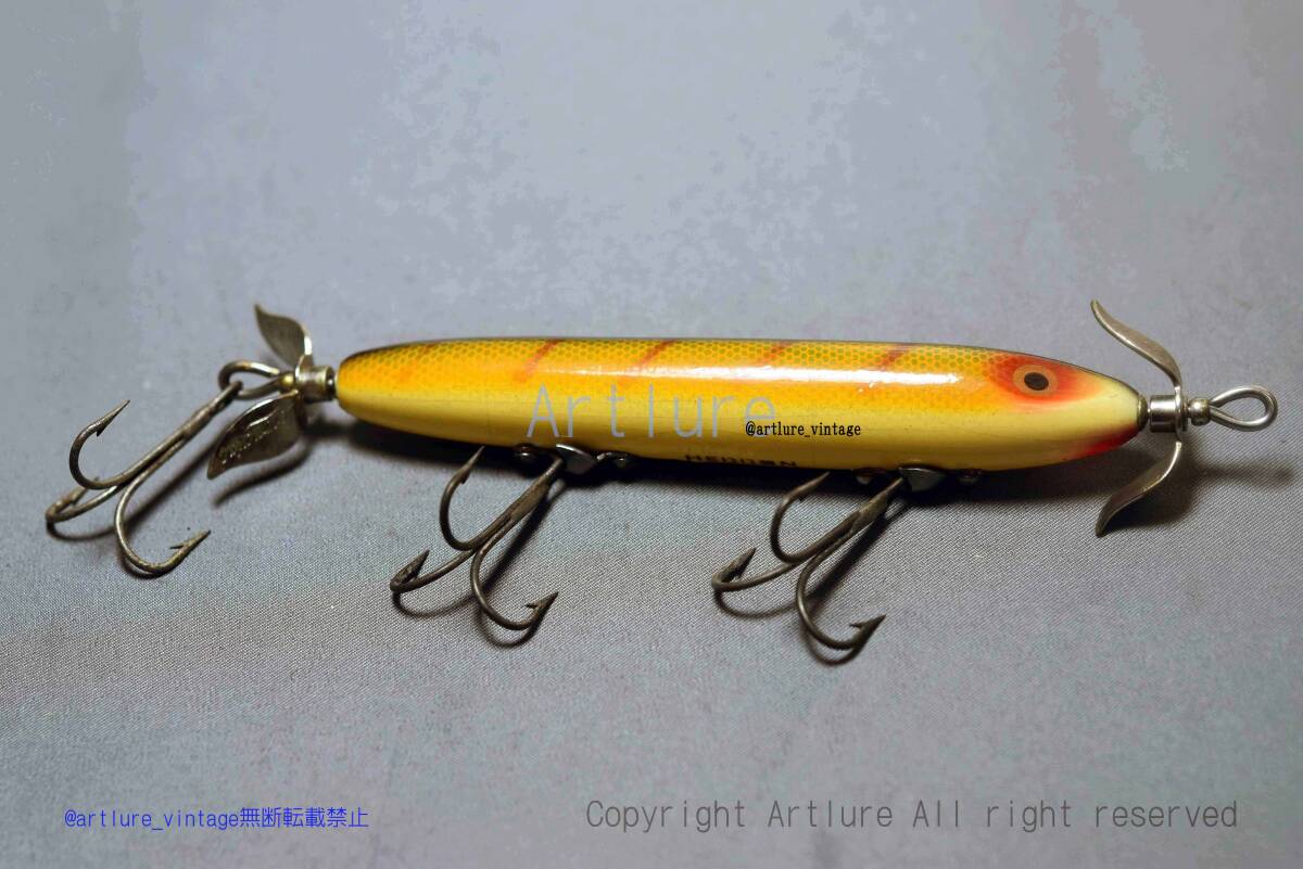 VINTAGE WOODEN LURE HEDDON TORPEDO #130(8352-60 )USA MADE #OLDLURE #ARTLURE_VINTAGE #ヴィンテージルアー拍卖