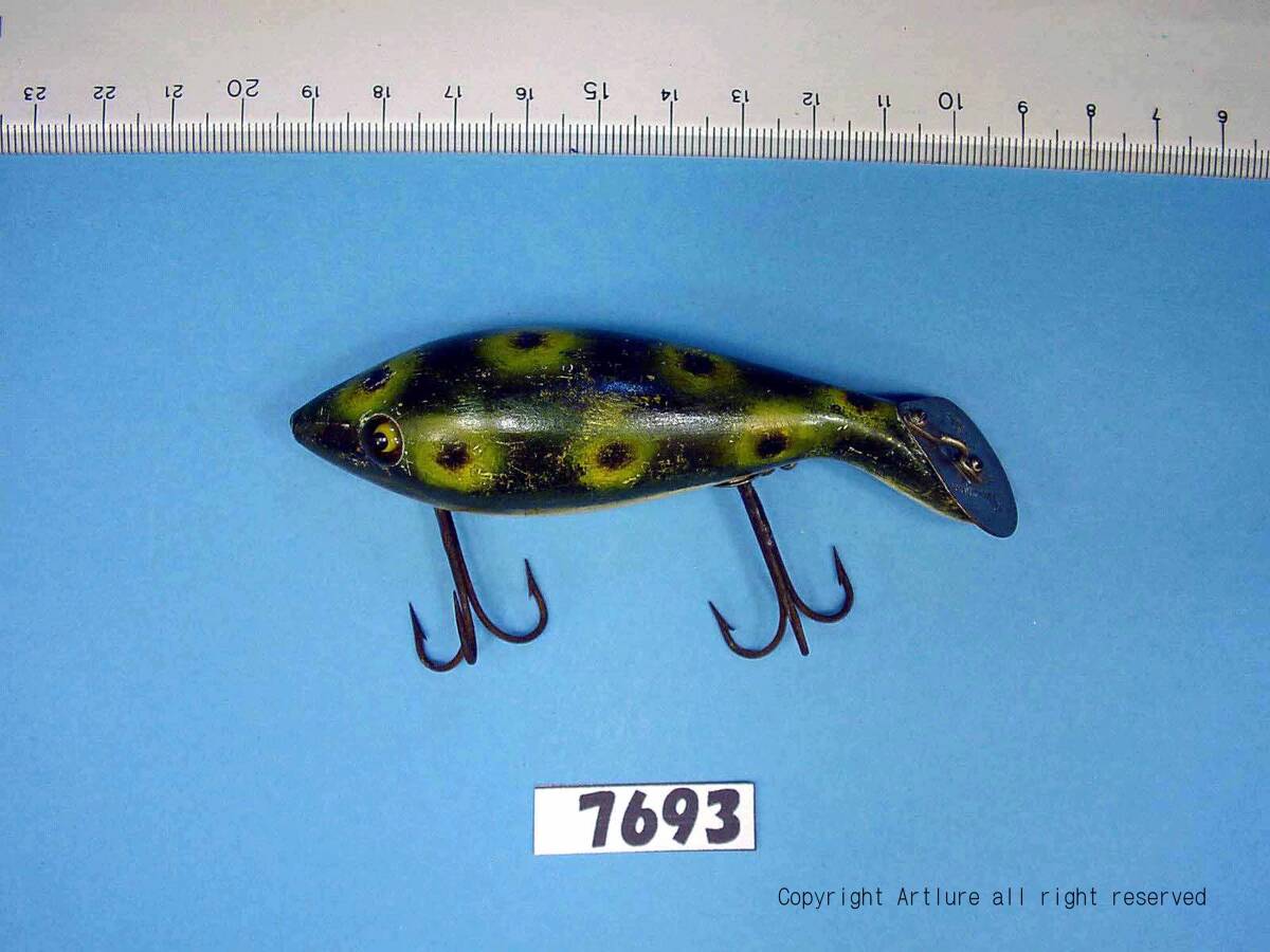 VINTAGE WOODEN LURE HEDDON TADOPOLY #5000 C1919 (7693-7A )USA MADE #OLDLURE #ARTLURE_VINTAGE #ヴィンテージルアー拍卖