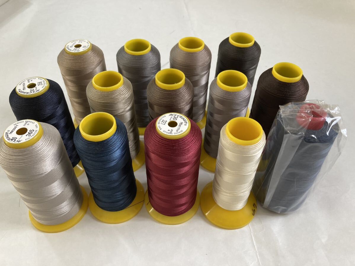 A3 エースクラウン30番手13本+スパン糸1本 14本 アソートレザークラフト拍卖