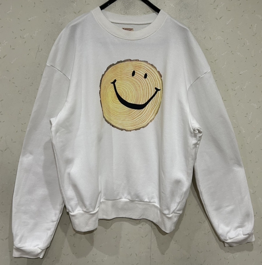 *キャピタル KAPITAL 切り株 スマイリー にこちゃん 薄手 スウェット トレーナー 4 BJBD.D拍卖