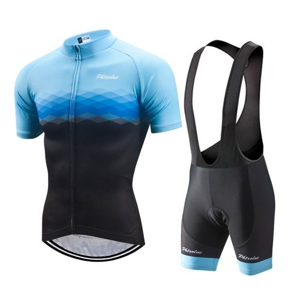 新品 上下セット No23 XXLサイズ サイクルジャージ ブラック フルジップ ウェア 半袖 メンズ サイクリング MTB ロードバイク 自転車拍卖