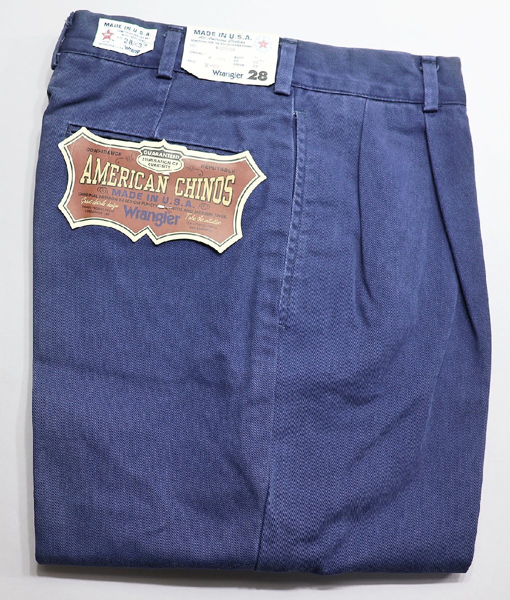 Wrangler (ラングラージャパン) Lot M1230-28 - American Chinos Made in USA / アメリカンチノ デッドストック(ヤケあり) w28 / チノパン拍卖