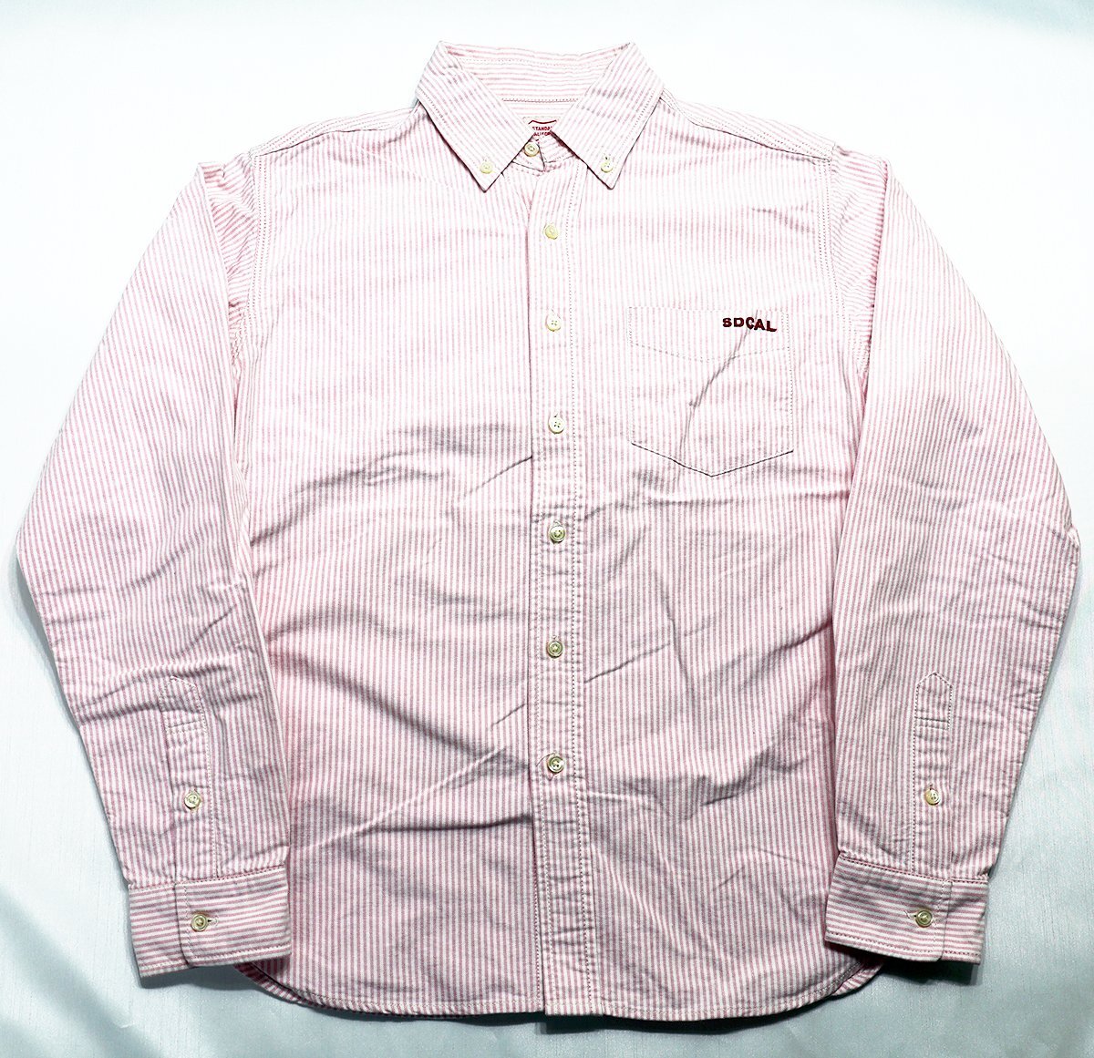 STANDARD CALIFORNIA (スタンダードカリフォルニア) SD OXFORD STRIPE B.D SHIRT / オックスフォード ボタンダウンシャツ 美品 ピンク S拍卖