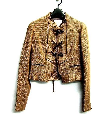 ランバンオンブルー LANVIN en Bleu 上品なリボンデザイン ラメジャケット拍卖