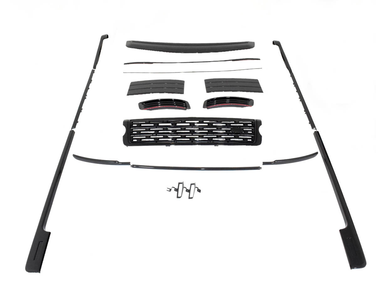 レンジローバー ヴォーグ フロント グリル フロント サイド リア フェンダー カバー セット ブラック 国内発送 限定 カスタム 外装 パーツ拍卖