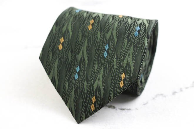 ユキコハナイ ブランド ネクタイ 総柄 パネル柄 シルク 日本製 メンズ ブラック YUKIKO HANAI拍卖