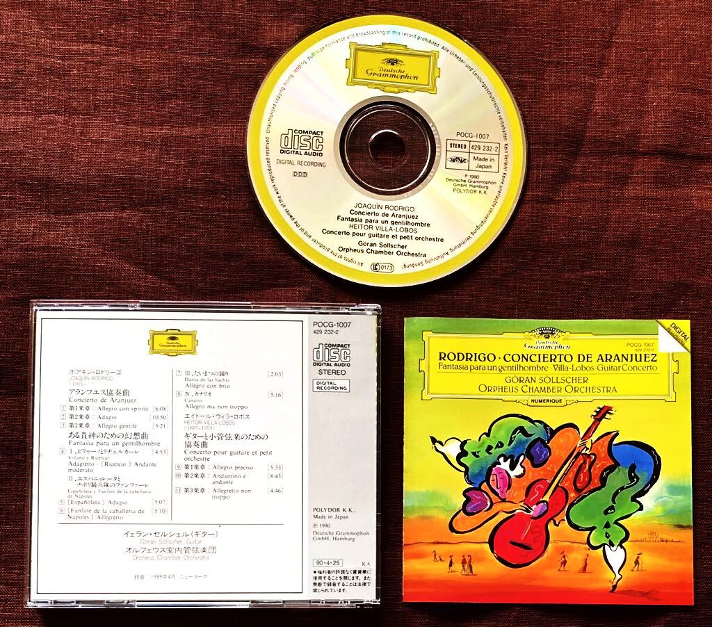 イェラン・セルシェル/ホアキン・ロドリーゴ/アランフェス協奏曲/ある貴紳のための幻想曲/ギターと小管弦楽のための協奏曲/1989年拍卖