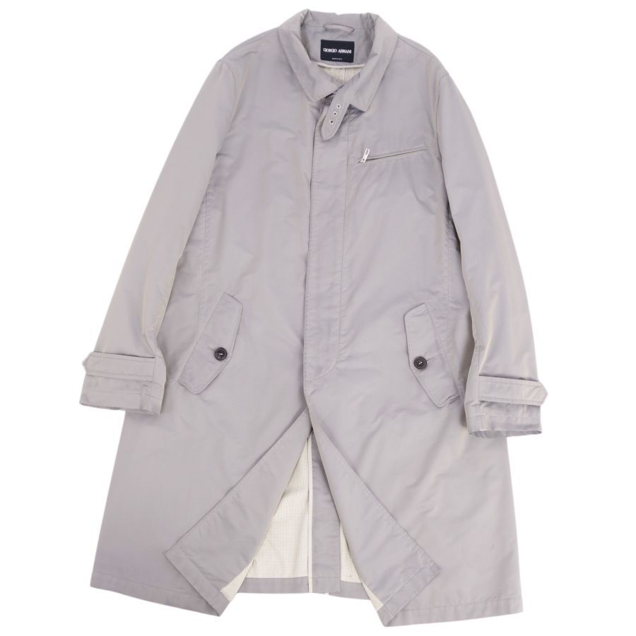 ジョルジオアルマーニ GIORGIO ARMANI コート ロングコート アウター 無地 メンズ イタリア製 52(XL相当) グレー cf03dd-rm04c14751拍卖