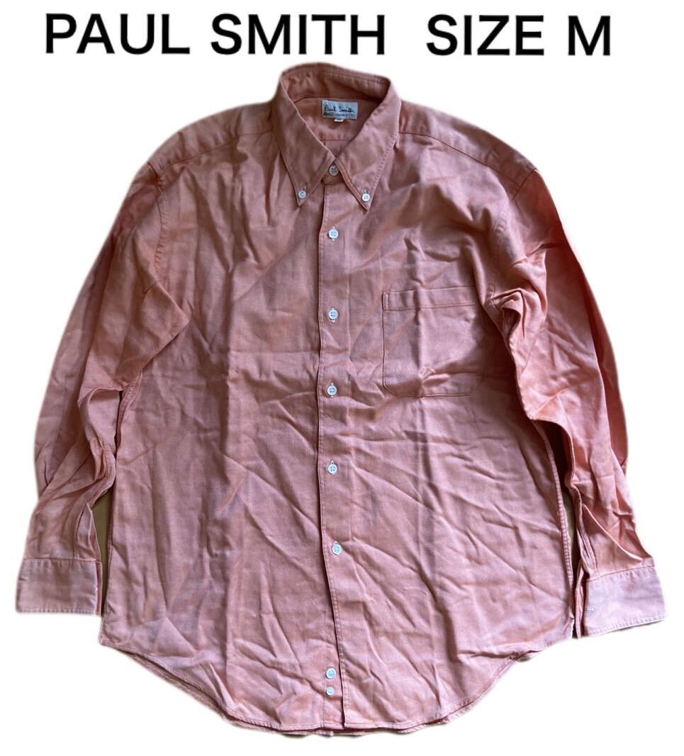 【送料無料】中古 PAUL SMITH LONDON ポールスミス 長袖シャツ ボタンダウンシャツ サイズM拍卖