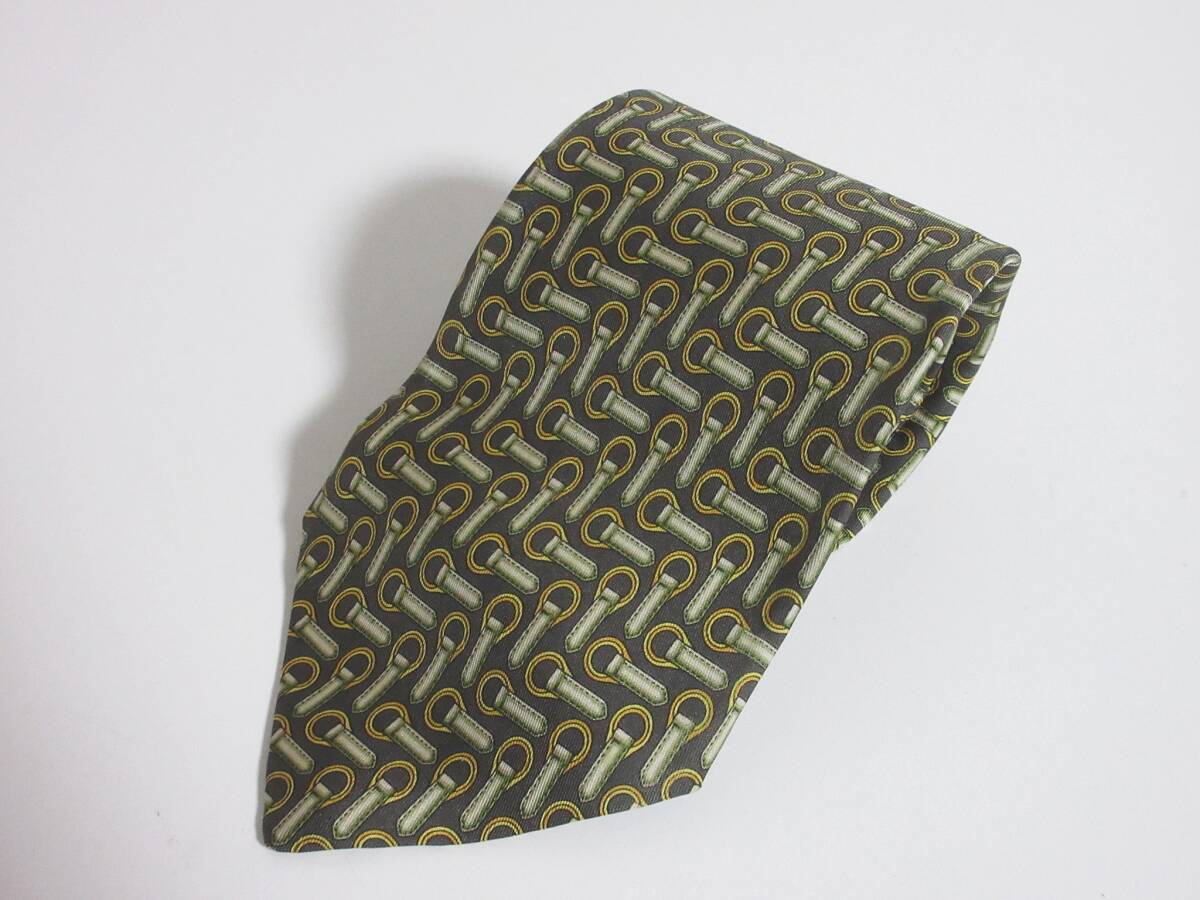 GUCCI グッチ ベルト シルク ネクタイ グレー系 irmri yg5522拍卖