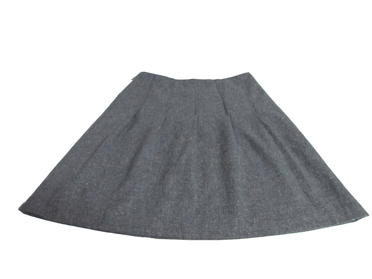 23区 オンワード樫山 ウール ツイード フレアスカート レディース 48 大きいサイズ 大きいサイズ グレー irmri yg5583拍卖