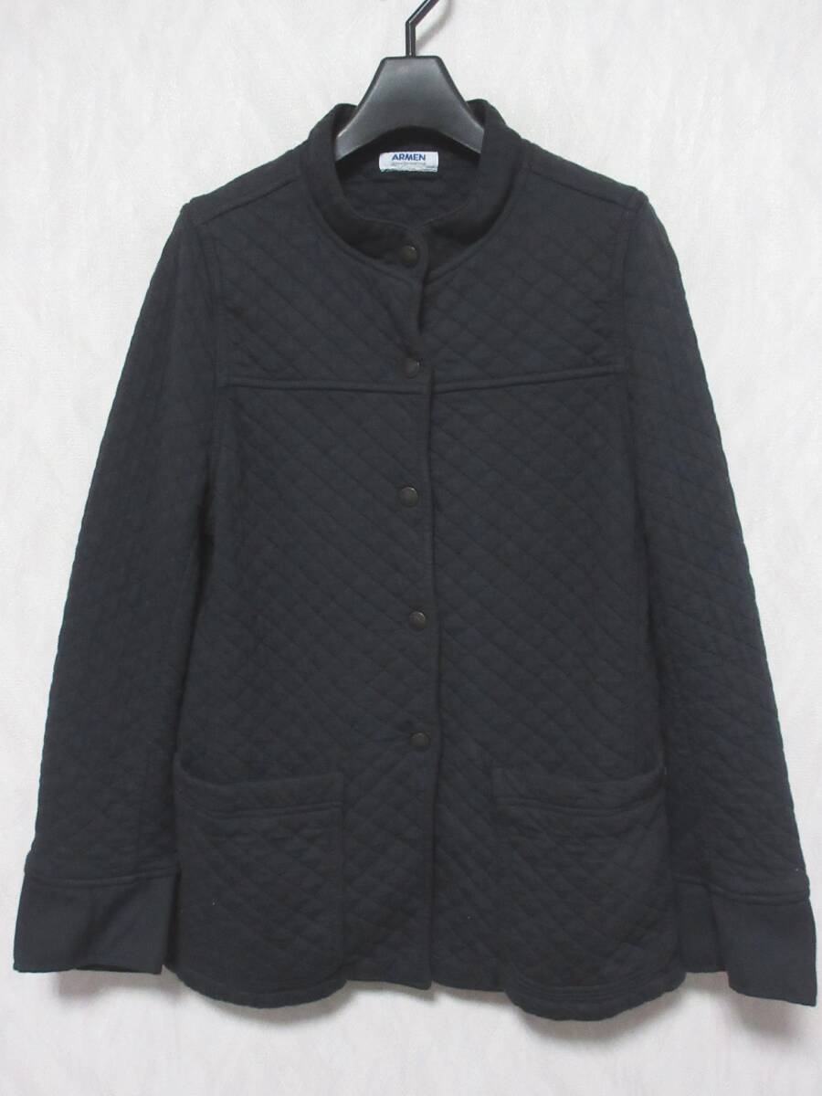 ARMEN アーメン スタンドカラー キルティング ジャケット レディース ダークグレー irmri kn1833拍卖