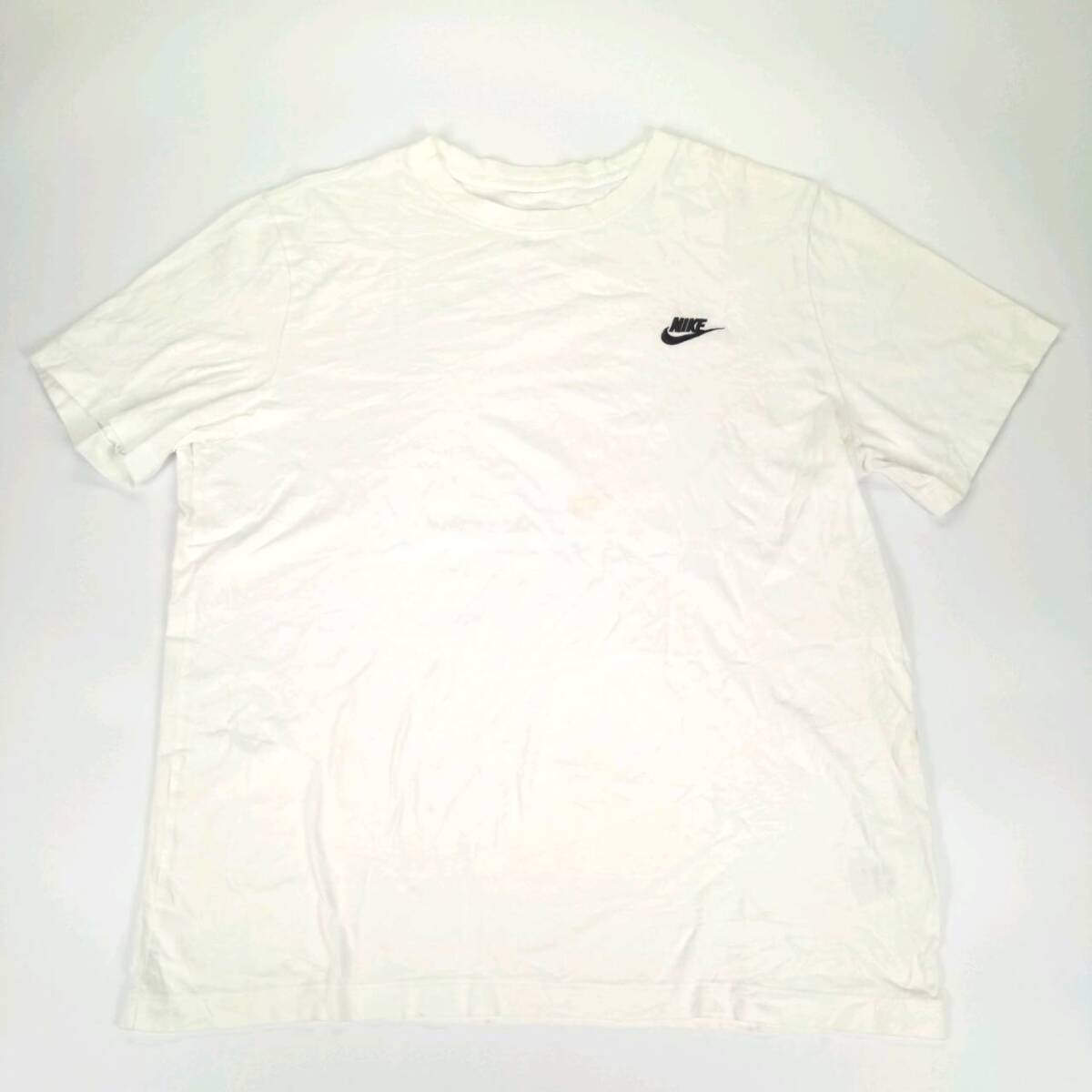 L NIKE ナイキ Tシャツ ホワイト ワンポイント 丸首 半袖 リユース ultramto ts2045拍卖