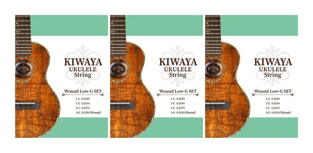即決◆新品◆送料無料KIWAYA KWLG SET/3セットウクレレ弦巻弦LOW-Gセット/クリア1-3ソプラノコンサートテナー対応フロロカーボン/メール便拍卖