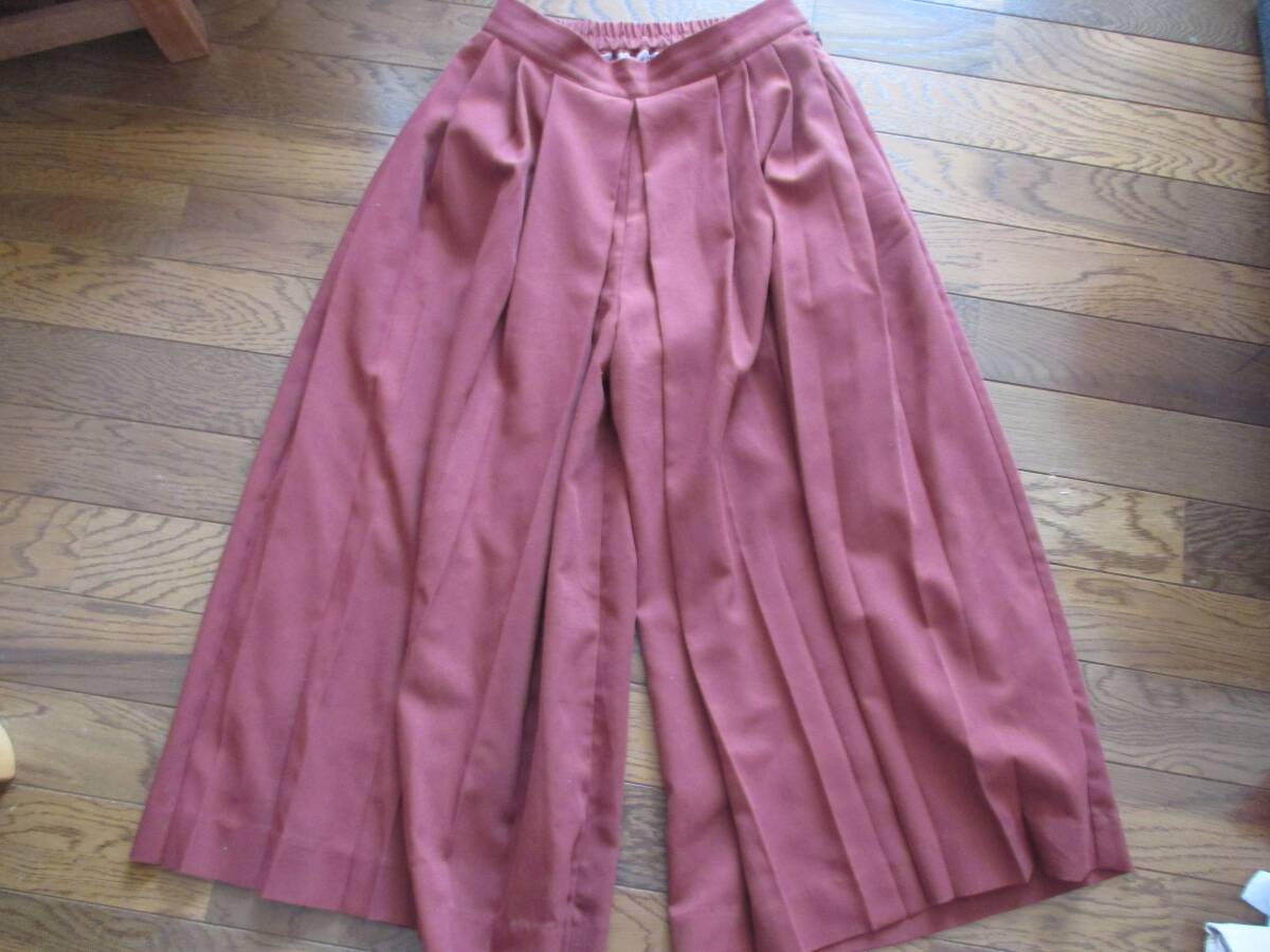 loab ローブ キュロット ワードパンツ プリーツ ブラウン 赤茶色 サイズ0 size0 ウエスト63cm レディース 女性 9号 茶系 Mサイズ拍卖