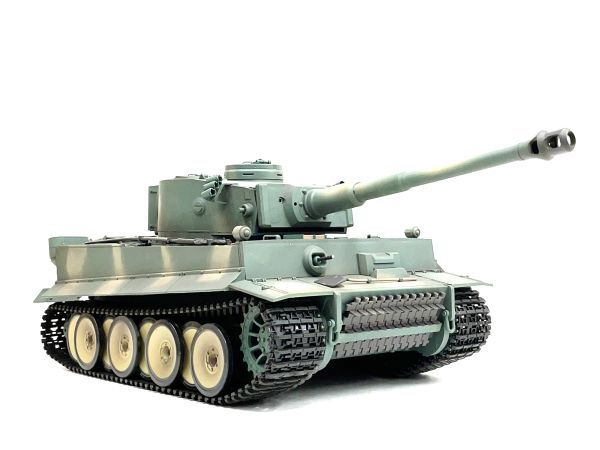 【塗装済み完成品 赤外線バトルシステム付 対戦可能】特注 迷彩色 メタルギアボックス Heng Long 2.4GHz 1/16 タイガーI型拍卖