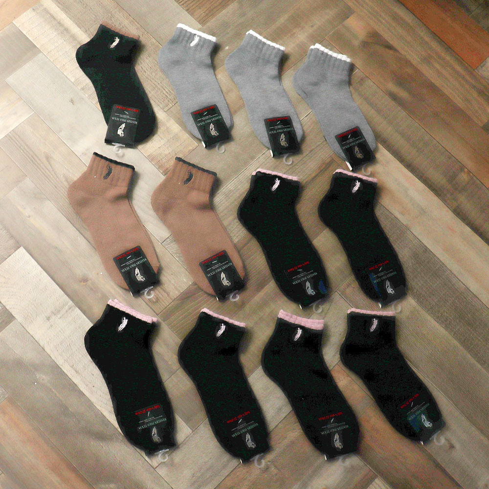 ☆ 4色アソート ☆ 婦人 ショートスポーツソックス 靴下 レディース 12足組 ソックス 靴した スポーツソックス ショートソックス くつ下拍卖