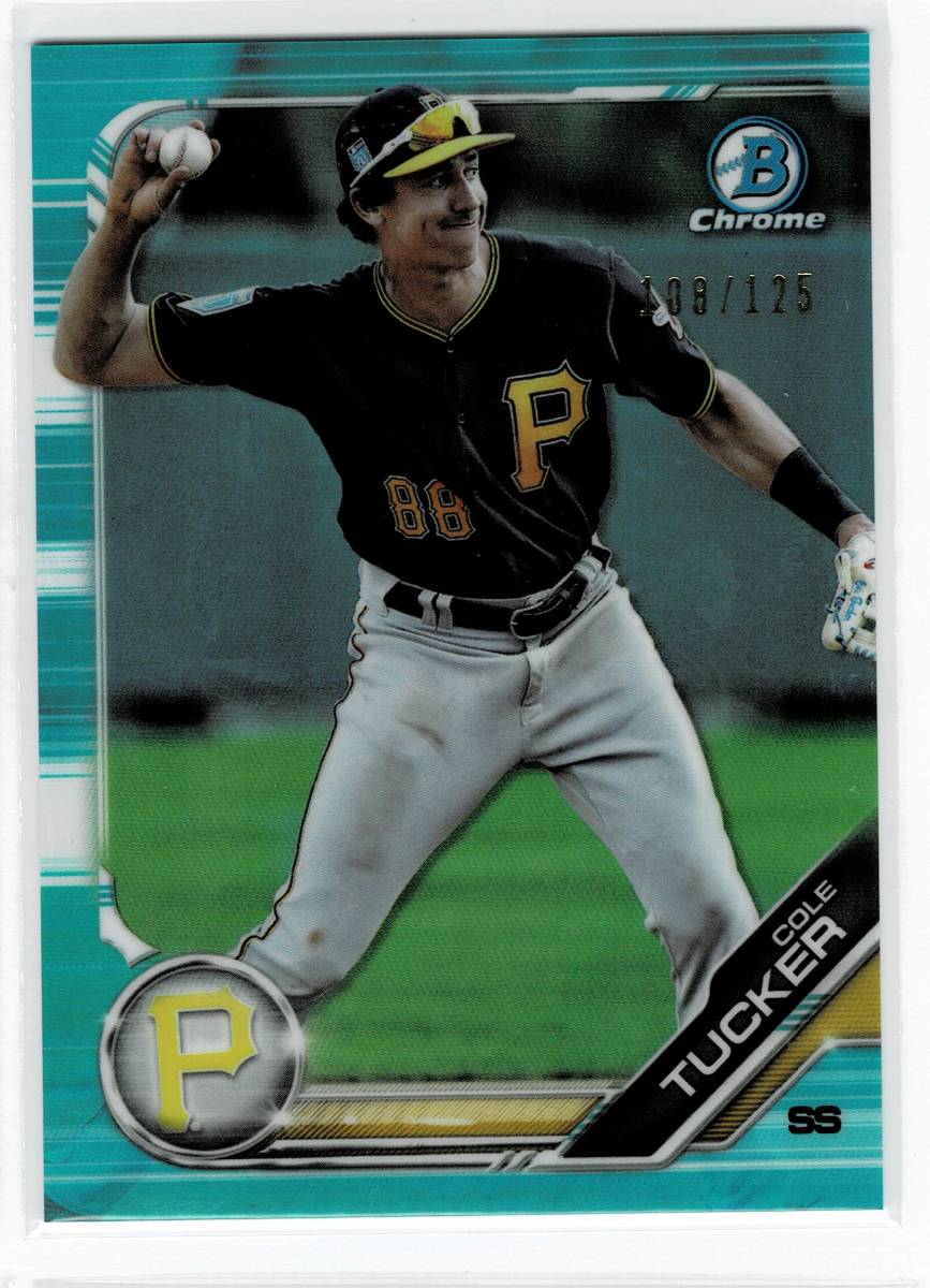 2019 Bowman Chrome Cole Tucker Light Blue Refractor /125拍卖
