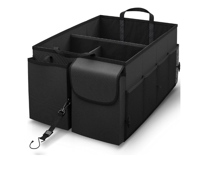 折畳み式 収納ボックス 防水 車載 車 トランクボックス トランク 収納 レジャー 車中泊 買い物 荷物 取っ手付 tec-trankbox拍卖