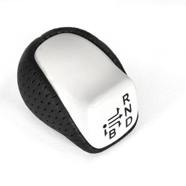 50 プリウス H27.12~ シフトノブ ホワイト PVC レザー 印字付き シフトレバー コンビ シフトノブ パンチング 車種専用 純正交換拍卖