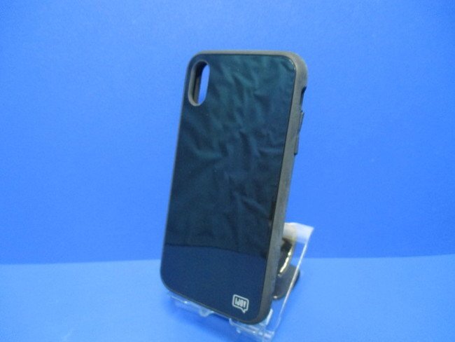 iPhoneXsMax ケース(6.5インチ)シンプル ケース ブラック 光沢 ポリカーボネート TPU ストラップホール拍卖