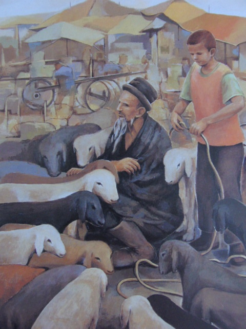 大澤包房、「別れの日」、希少画集・額装画、日本製・新品額縁にて額装致します、状態良好、日本人画家拍卖