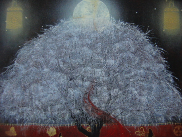 智内兄助、「小倉百人一首No.61 いにしへの」、希少画集・額装画、日本製・新品額縁にて額装致します、状態良好、日本人画家拍卖