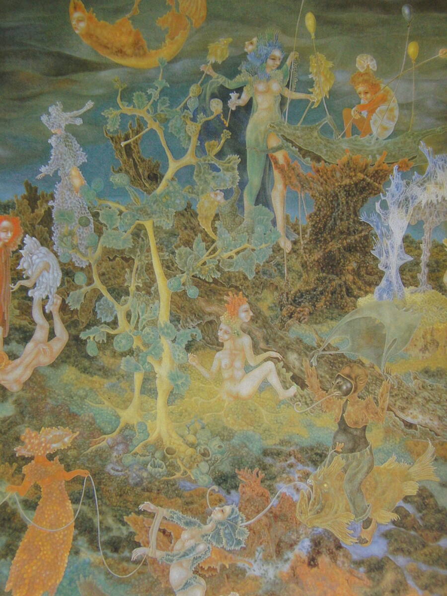 高松潤一郎、「敗れ月の詩」、希少画集・額装画、日本製・新品額縁にて額装致します、状態良好拍卖