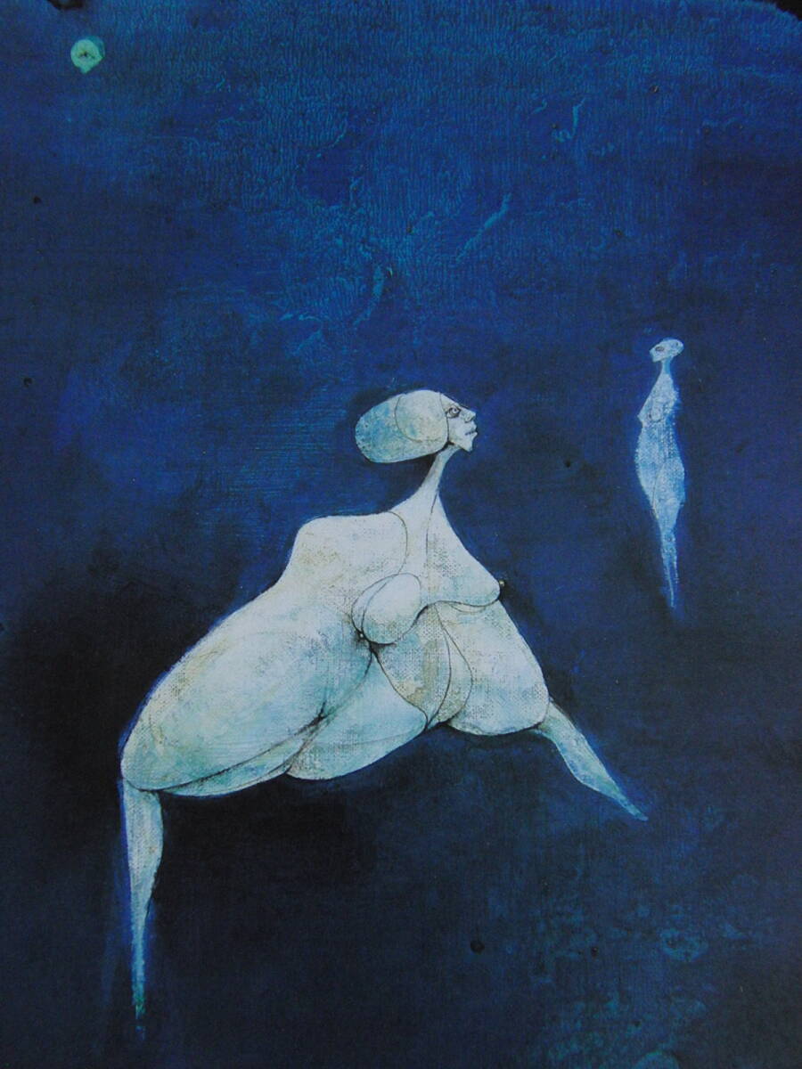 矢野利隆、「沈む夜」、希少画集・額装画、日本製・新品額縁にて額装致します、状態良好拍卖