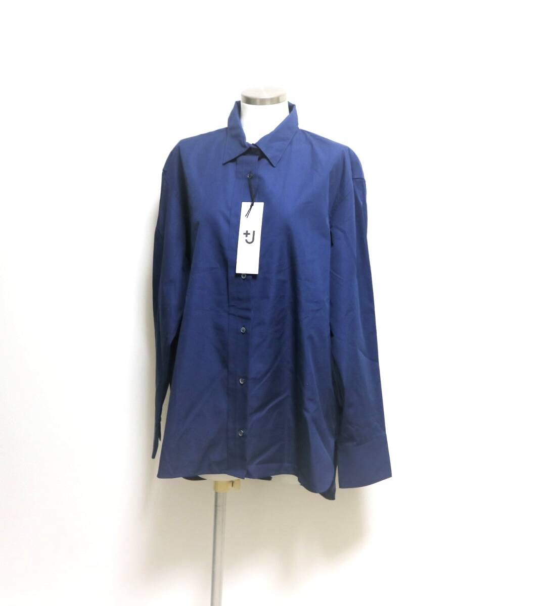 【即決】タグ付未使用 UNIQLO +J ユニクロ◆濃紺 シャツ ブラウス 綿100% XL  ta拍卖