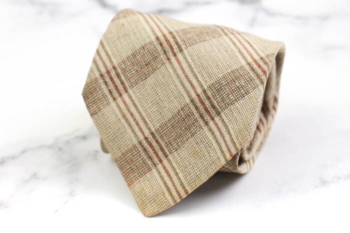 バーバリーズ シルク チェック柄 格子柄 イングランド製 ブランド ネクタイ メンズ ベージュ Burberrys拍卖