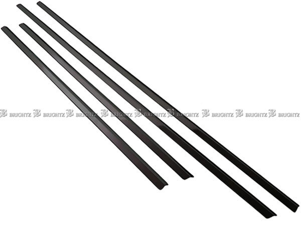 ストリーム RN6 RN7 超鏡面 ステンレス ブラック メッキ ウィンドウ モール 4PC ウェザーストリップ カバー WIN-BLA-055拍卖