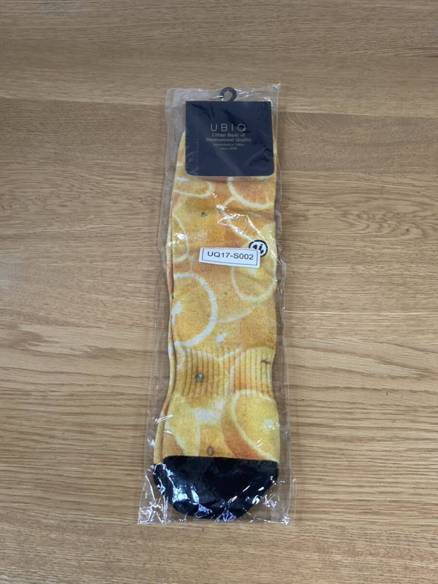 UBIQ SOCKS -Orange- BLACK ユービック ソック 靴下 オレンジ ロング拍卖