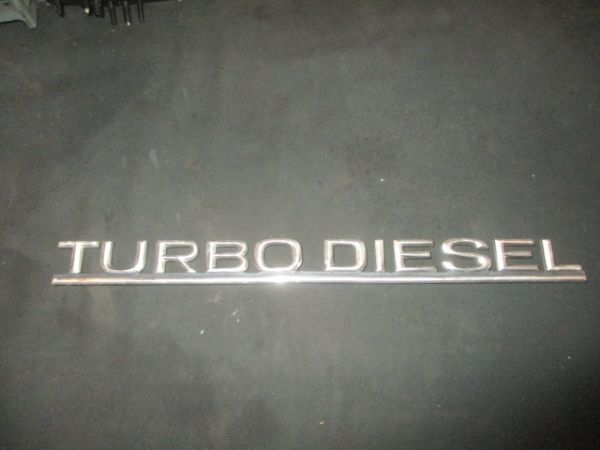 ■ベンツ W116 300SD TURBO DIESEL エンブレム 中古 1168171915 部品取あり トランク バッジ マーク オーナメント ターボディーゼル ■拍卖